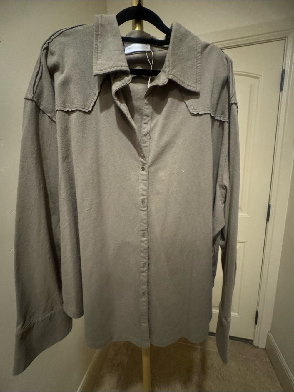 First Love Olive Green Button-Down Shirt